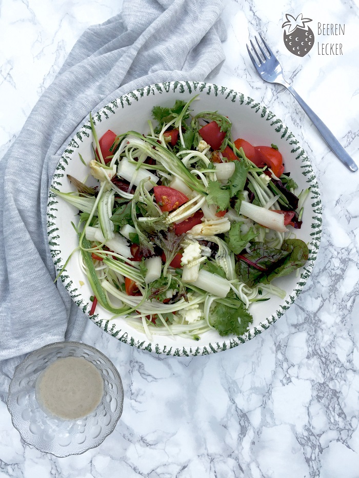 Spargel Zucchini Salat Vegan und Gesund