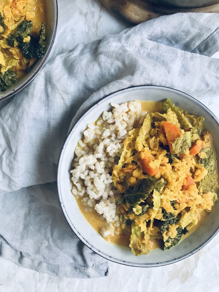Vollwertiges Wirsing Curry
